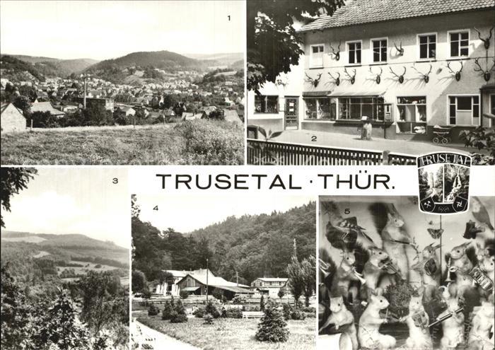 Trusetal uebersicht HO Gaststaette Wasserfall Teufelskanzel Hammerrasen Eichhoer