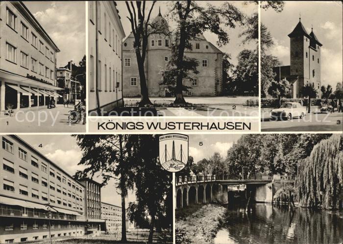 Koenigswusterhausen Konsum Kaufhaus Schloss Kirche Krankenhaus Schleusenbruecke