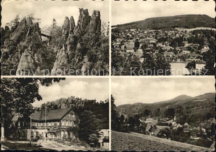 Zittau Kurort Jonsdorf die Nonnenfelsen Hotel Gondelfahrt Kirche Lausche Jonsber