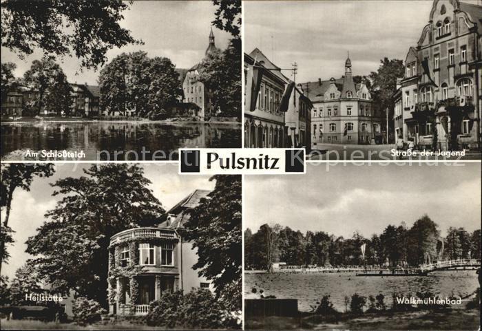 Pulsnitz Sachsen Strasse der Jugend Schlossteich Heilstaette Walkmuehlenbad