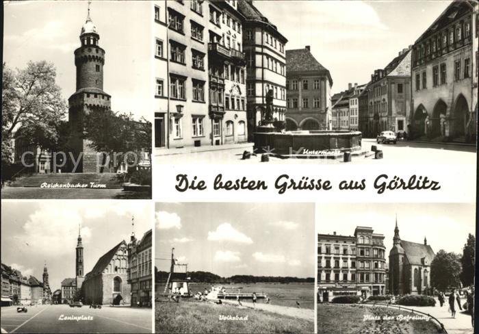 Goerlitz Sachsen Reichenbacher Turm Leninplatz Platz der Befreiung Volksbad Unte