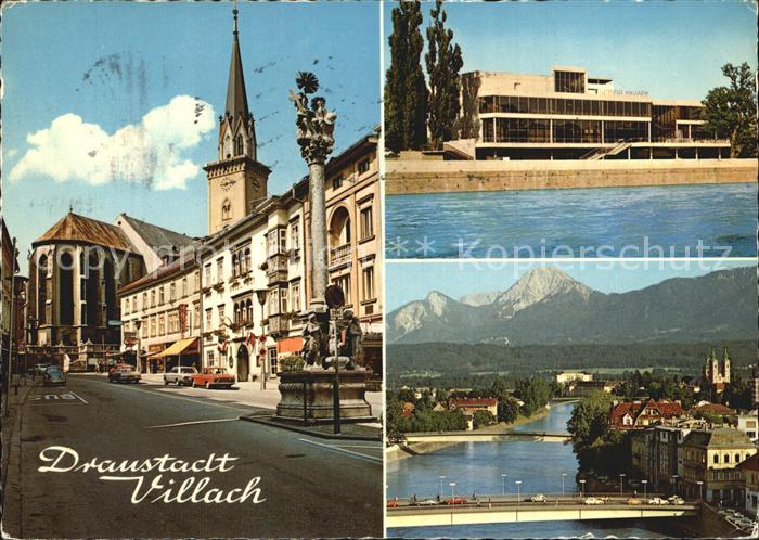 Villach Kaernten Draustadt  Bruecke Hotel Post Friseur