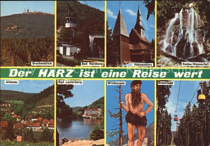 Harz Region Brockenblick Bad Harzburg Hahnenklee Radau Wasserfall Altenau Bad La