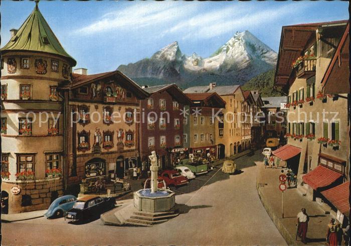 BERCHTESGADEN Bayern Marktplatz Watzmann