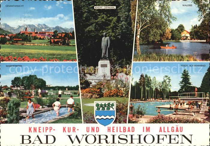 Bad Woerishofen Kneipp Kur Heilbad Allgaeu Kneipp-Denkmal Waldsee Staedt. Schwim
