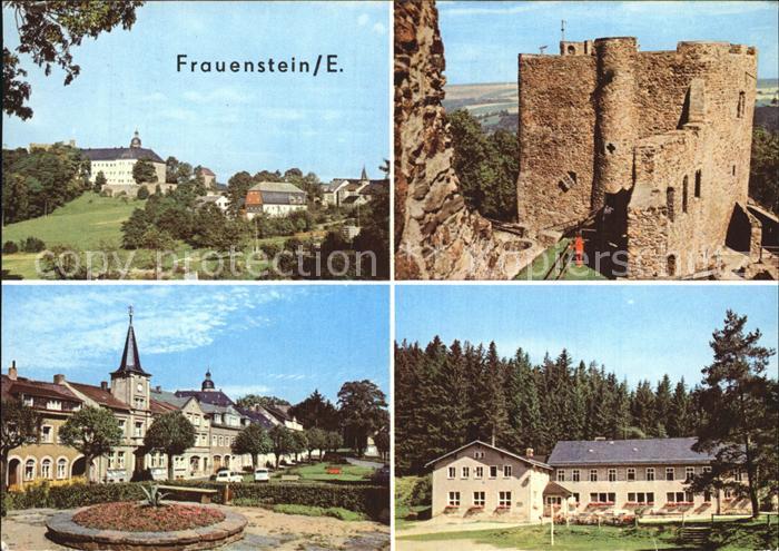 Frauenstein Sachsen Schloss Burgruine Rathaus Platz des Friedens