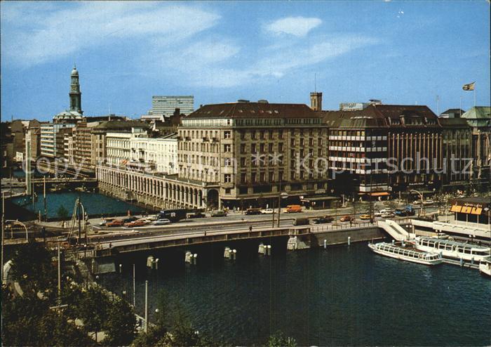 HAMBURG  CITY Alsterarkaden und Michel