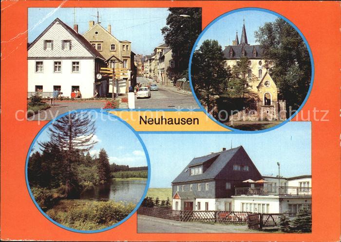 Neuhausen Marienberg Erholungsort Bahnhofstrasse Schloss Purschenstein Landschaf