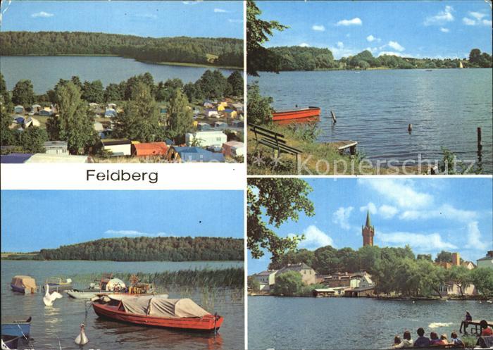 Feldberg Mecklenburg Campingplatz Huettenberg am Breiten Luzin Bootshafen