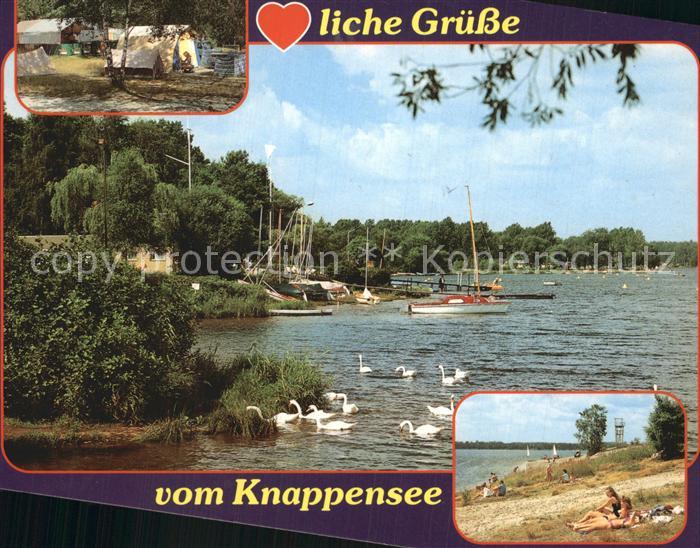 Knappensee Oberlausitz Strand Boote Camping Platz