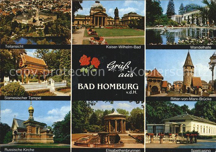 Bad Homburg Ritter-von-Marx-Bruecke Russische Kirche Siamesischer Tempel Kaiser-