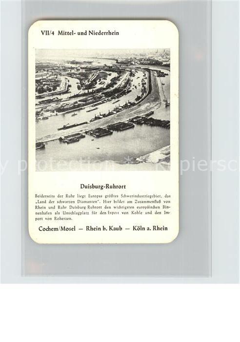 Duisburg Ruhr Mittel-u. Niederrhein Cochem/Mosel-Rhein b. Kaub-Koeln a. Rhein