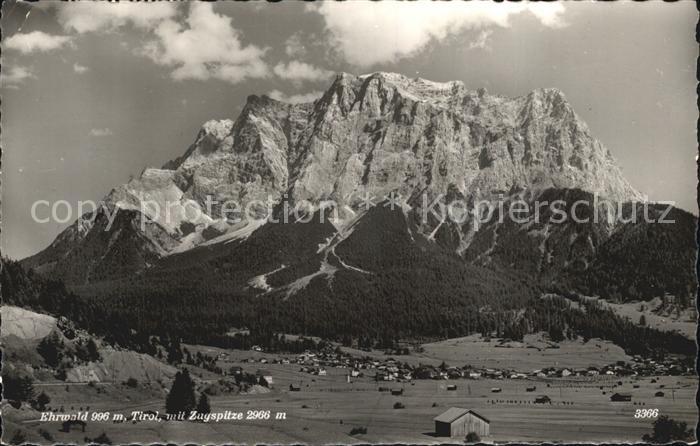 Ehrwald Tirol Panorama mit Zugspitze Wettersteingebirge