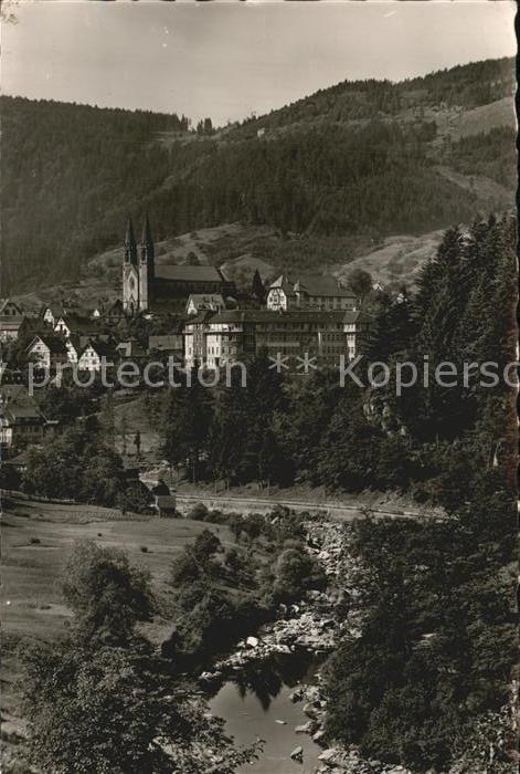 Forbach Baden Teilansicht mit Kirche Murgtal