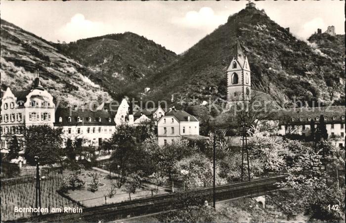 Bornhofen Kamp Ortsansicht mit Kirche