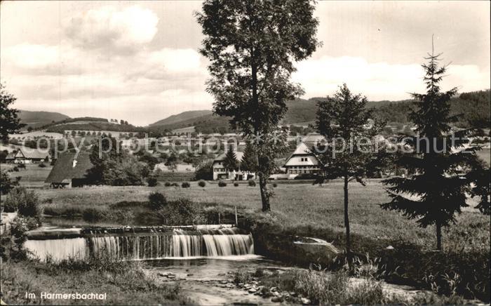 Zell Harmersbach Partie im Harmersbachtal Partie am Fluss Wehr