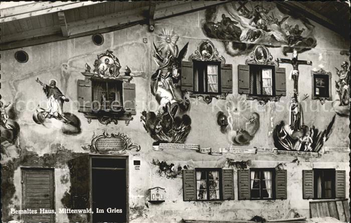 Mittenwald Bayern Bemaltes Haus Fassadenmalerei