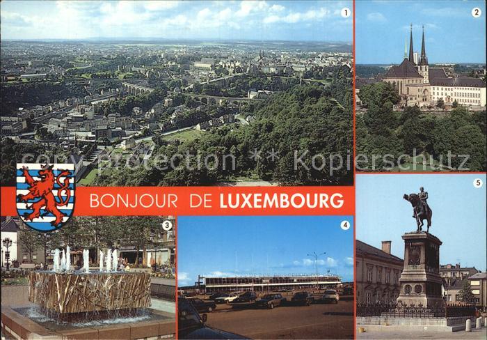 LUXEMBOURG  Luxemburg Vue generale Cathedrale Notre Dame Fontaine Aeroport Monum
