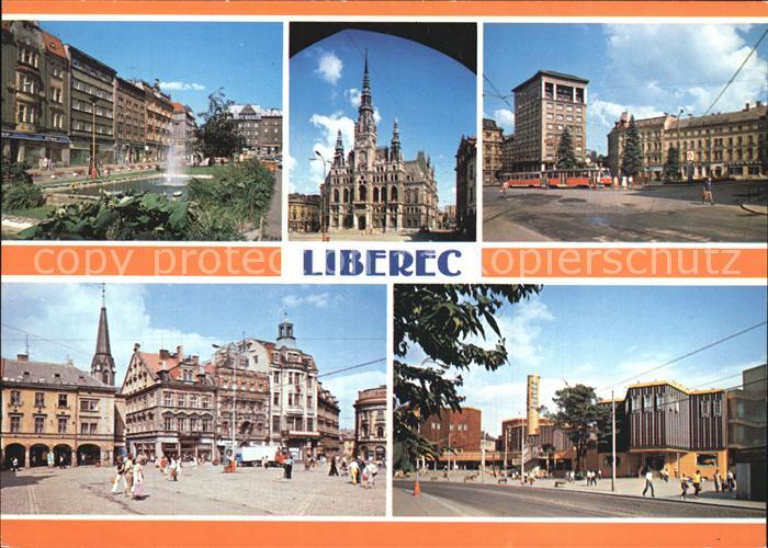 Liberec Namesti Radnice Obchodni dum Jested Platz Rathaus
