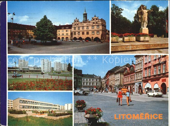 Litomerice Leitmeritz Nordboehmen Gebaeude Innenstadt Denkmal Hochhaeuser Siedlu