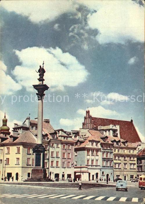Warszawa Placu Zamkowego z Kolumna Zygmunta Schlossplatz Sigismundsaeule