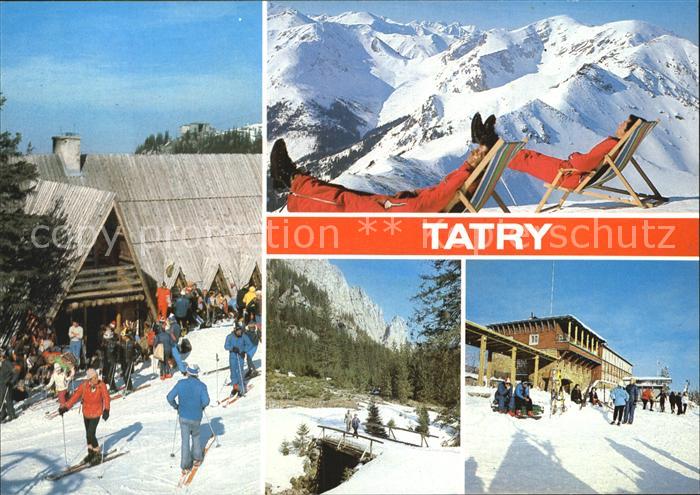 Tatry Vysoke Gebirge Wintersport in der Tatra Berghotel Gebirgspanorama