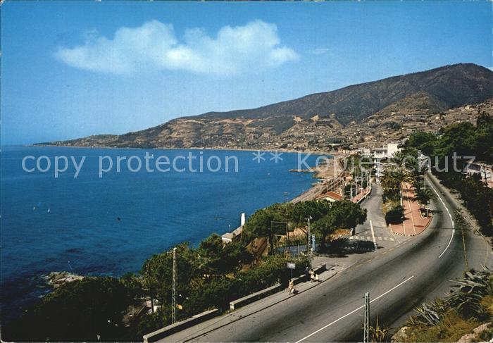 Ospedaletti Panorama del golfo sfondo Capo S Ampelio Riviera dei Fiori