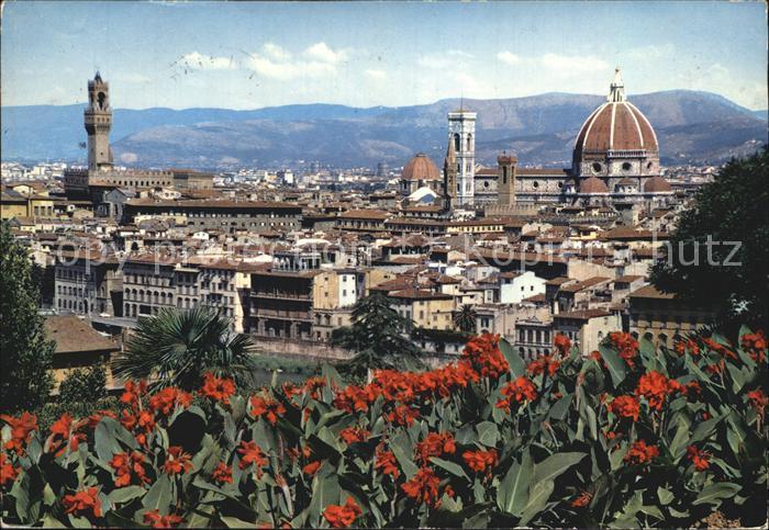Firenze Florenz Stadtbild mit Kathedrale Palazzo Vecchio