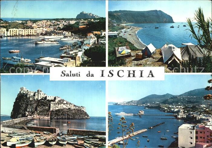 Ischia Hafen Strand Camping Kueste Castello Aragonese