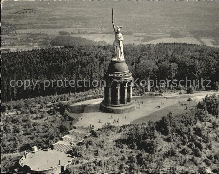 Hermannsdenkmal Teutoburger Wald Fliegeraufnahme