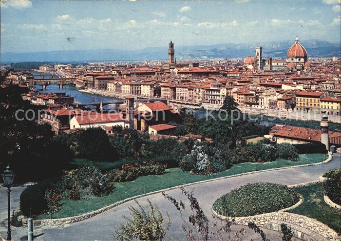 Firenze Florenz Panorama dal Piazzale Michelangelo Arno Bruecken Kathedrale