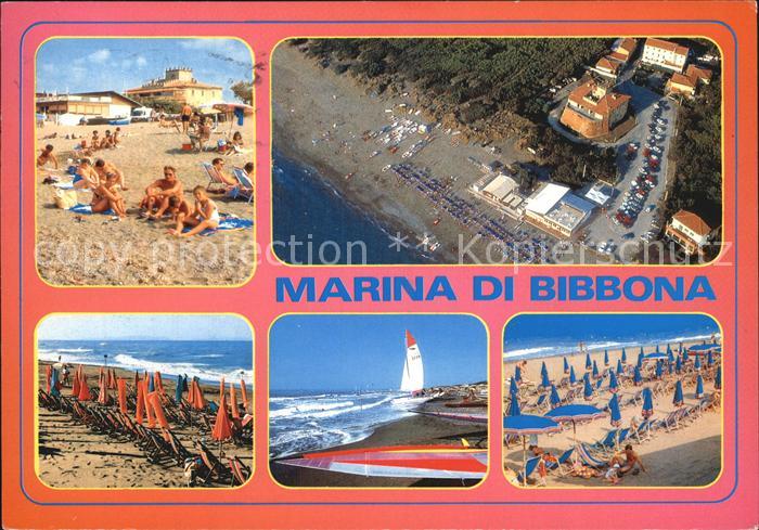 Marina di Bibbona Spiaggia Strand Segeln Fliegeraufnahme