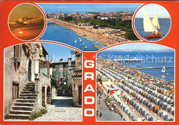 Grado Gorizia Strand Segeln Sonnenuntergang Altstadt Gasse
