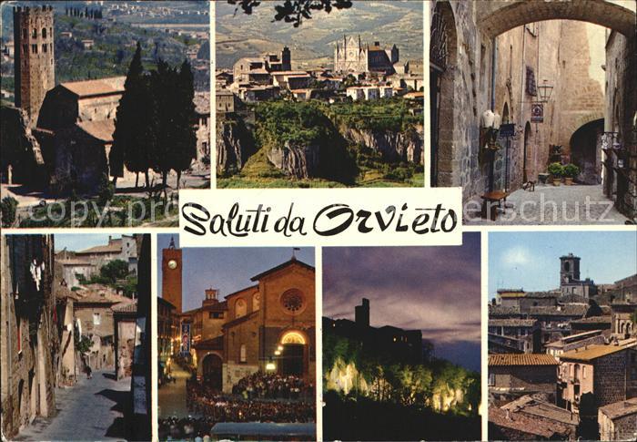 Orvieto Altstadt Dom Gasse Nachtaufnahme