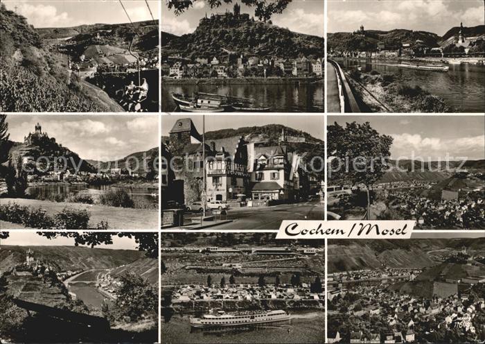 Cochem Mosel Teilansichten Weinberge Dampfer Reichsburg