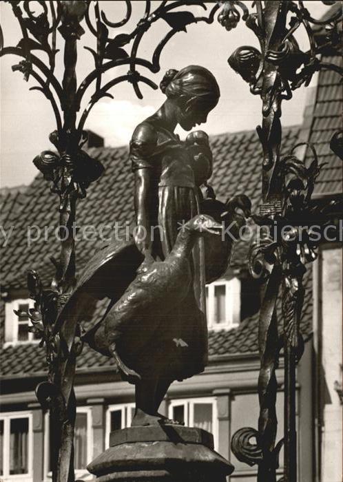 Goettingen Niedersachsen Gaenseliesel Brunnen Serie Schoenes Deutschland
