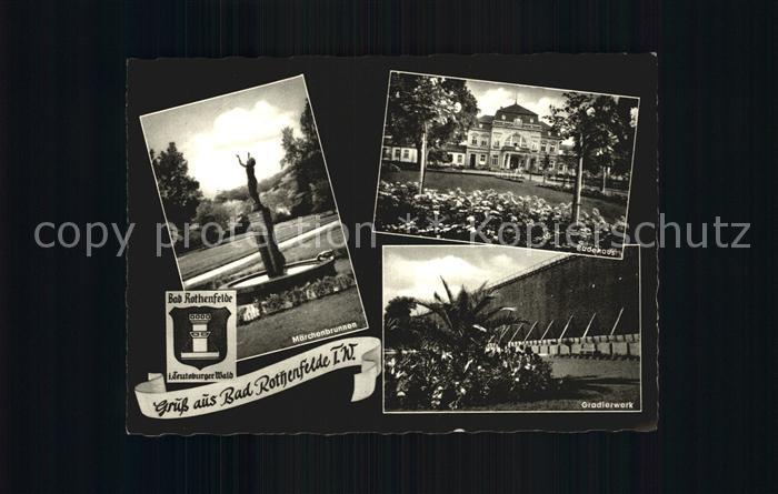 Bad Rothenfelde Maerchenbrunnen Gradierwerk Badehaus Kurpark Kupfertiefdruck