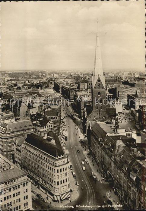 HAMBURG  CITY Moenckebergstrasse mit Petrikirche