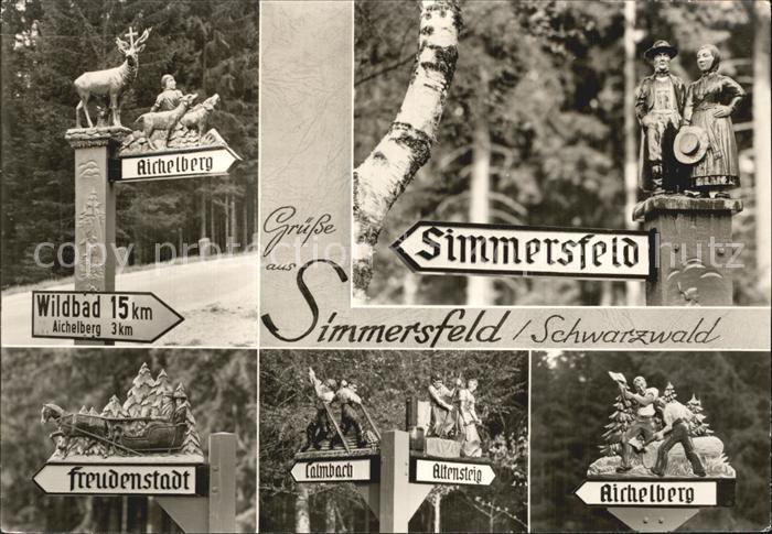 Simmersfeld Wegweiser Holzschnitzereien Bromsilber