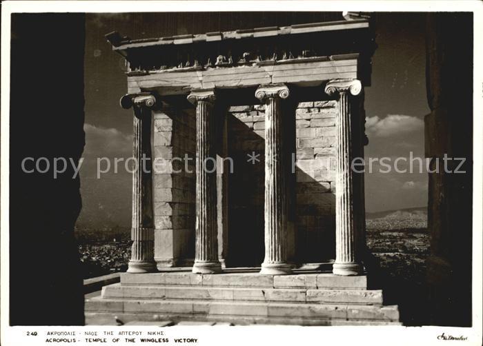 Athens Athen Acropolis Temple of the Wingless Victory Tempel Antike Staette