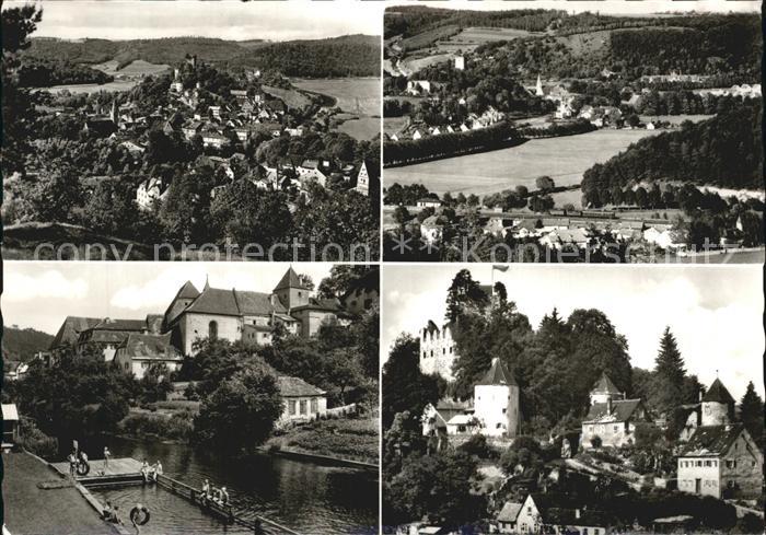 Pappenheim Mittelfranken Panorama Blick vom Muehlberg Luftkurort Burg Bad Altmue
