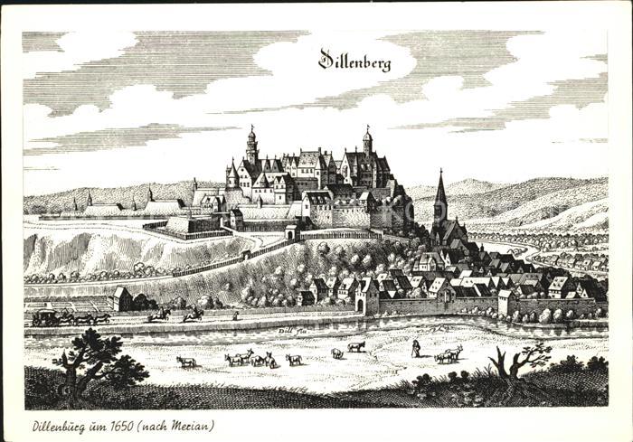 Dillenburg Burg um 1650 nach Merian