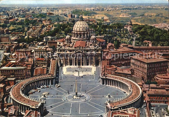 Rom Roma Citta del Vaticano Vatikanstadt Dom Petersplatz Fliegeraufnahme