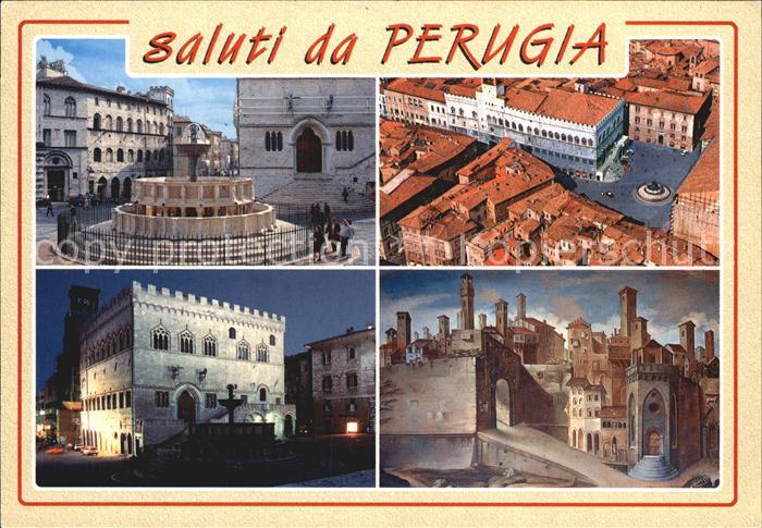 Perugia Brunnen Palast Altstadt