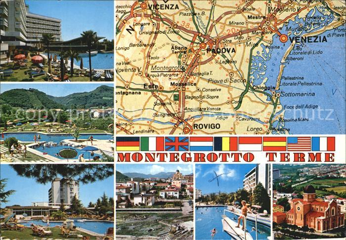 Montegrotto Terme Terme Euganee Stazione di cura e soggiorno Strassenkarte