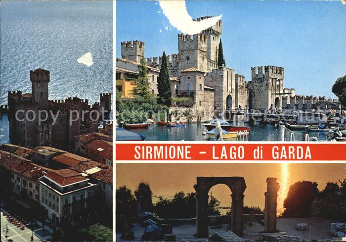 Sirmione Lago di Garda Schloss Hafen Ruine Gardasee