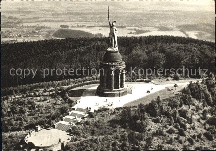 Hermannsdenkmal Teutoburger Wald Fliegeraufnahme