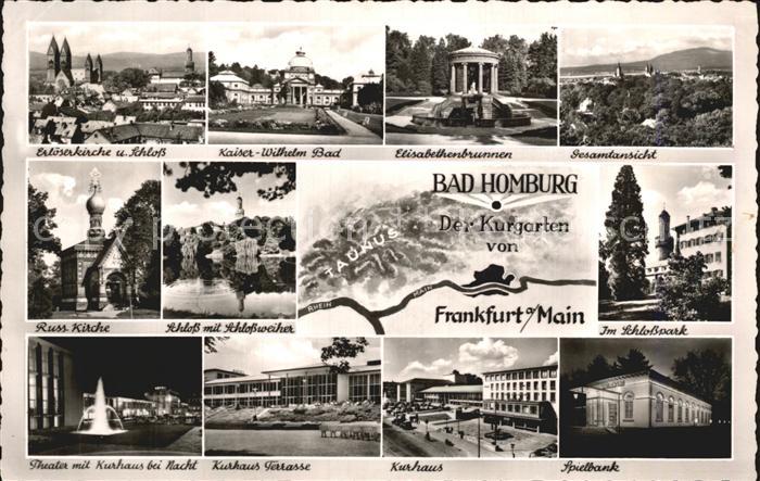 Bad Homburg Erloeserkirche Schloss Elisabethbrunnen Schlosspark Russische Kirche