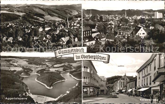 Gummersbach Fliegeraufnahme Aggertalsperre Kaiserstrasse Teilansicht