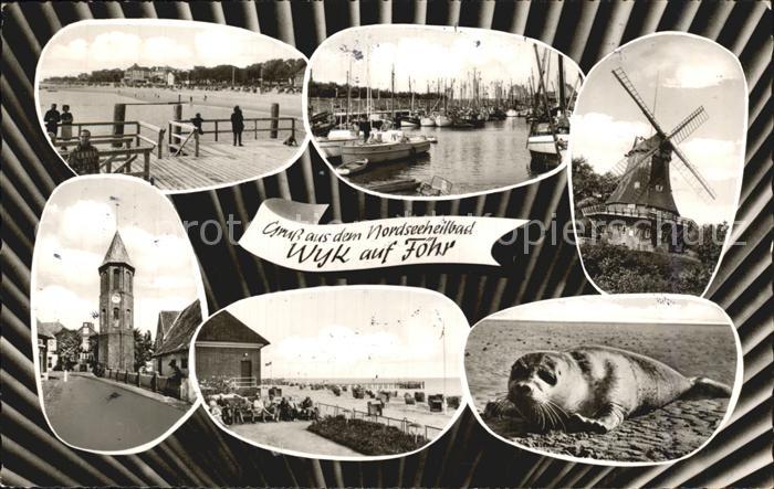 Wyk Foehr Robbe Kirche Windmuehle Hafen